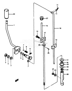 DT4.5 From c-10001 ()  1982 drawing CLUTCH LEVER