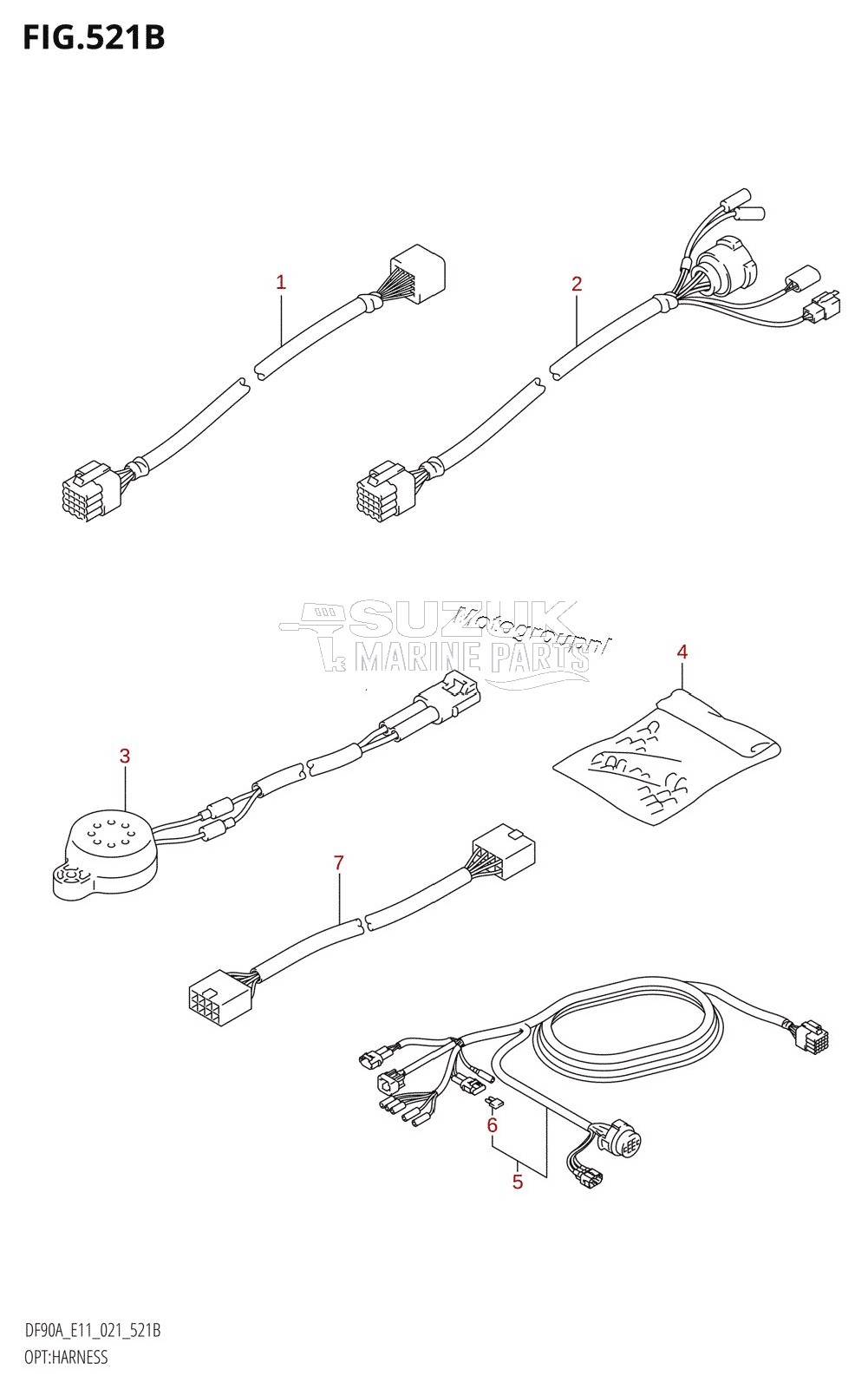 OPT:HARNESS ((DF70A,DF90A):(E03,E11))