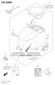 04003F-240001 (2022) 40hp E01 E11-Gen. Export 1-and 2 (DF40A  DF40AQH  DF40AQH  DF40AT  DF40AT  DF40ATH  DF40ATH) DF40A drawing ENGINE COVER ((DF60A,DF60AVT):E03:020)