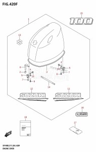 DF115BT From 11506F-440001 (E11 - E40)  2024 drawing ENGINE COVER (DF100C)