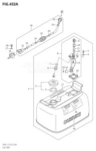 09001F-510001 (2005) 90hp E01-Gen. Export 1 (DF90TK5) DF90 drawing FUEL TANK