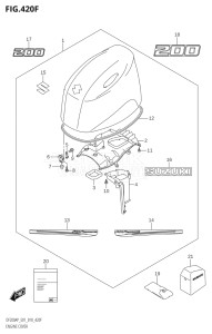 15003P-810001 (2018) 150hp E01 E40-Gen. Export 1 - Costa Rica (DF150AP) DF150AP drawing ENGINE COVER (DF200AP:E40)