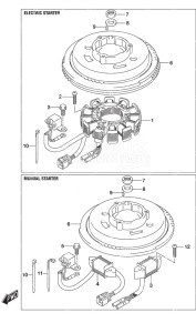 DF 9.9A drawing Magneto Non-Remote Control