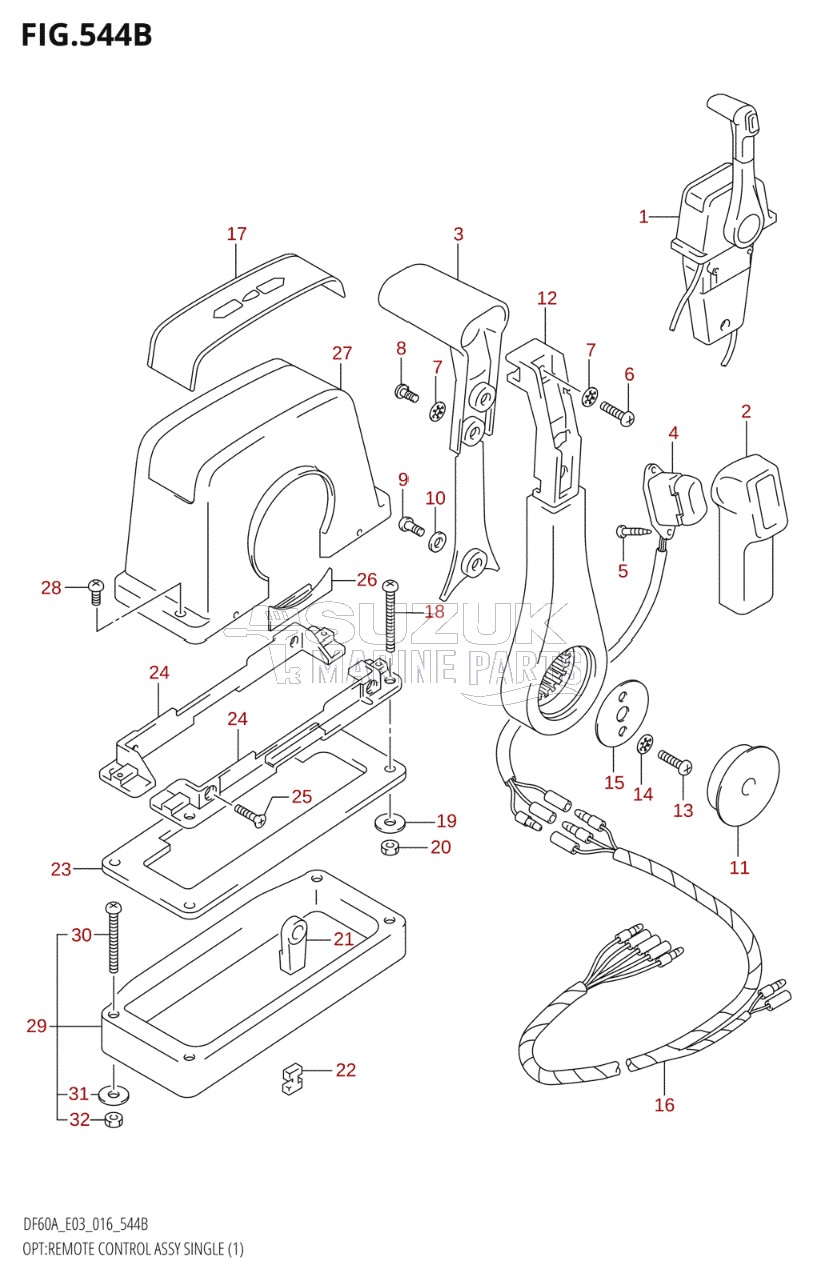 OPT:REMOTE CONTROL ASSY SINGLE (1) (DF60A:E03)