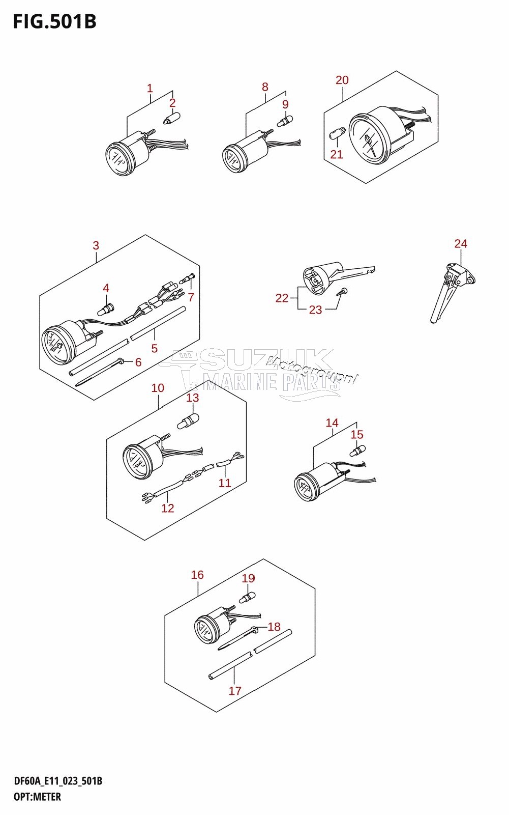 OPT:METER (DF40AQH,DF40ATH,DF50ATH,DF60AQH,DF60ATH,DF50AVTH,DF60AVTH)