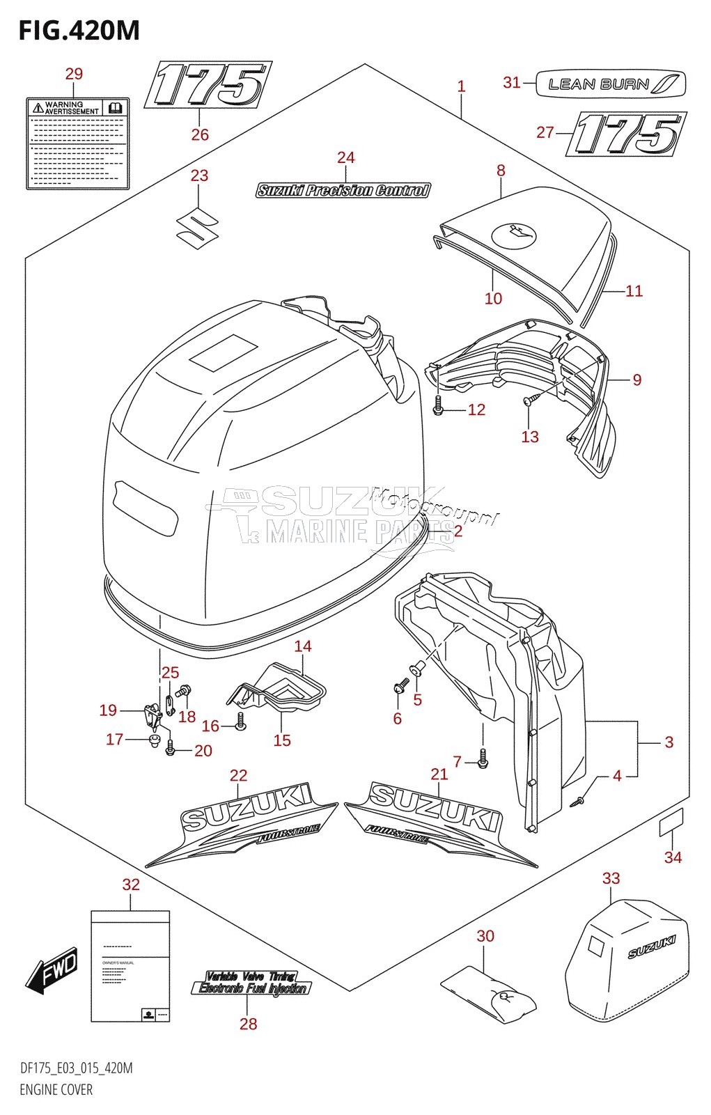 ENGINE COVER (DF175TG:E03)