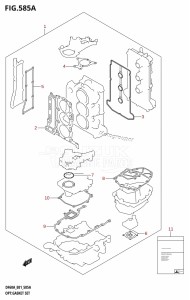 DF60A From 06002F-010001 (E01 E40)  2010 drawing OPT:GASKET SET