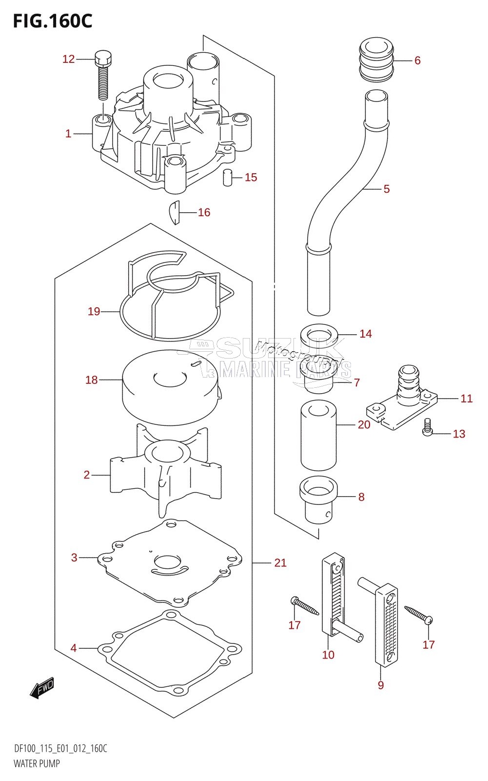 WATER PUMP (DF115T:E01)