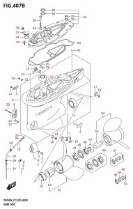 DF350AMD From 35001D-340001 (E11)  2023 drawing GEAR CASE (023)