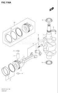 00801F-340001 (2023) 8hp P01-Gen. Export 1 (DF8A    DF8AR) DF8A drawing CRANKSHAFT