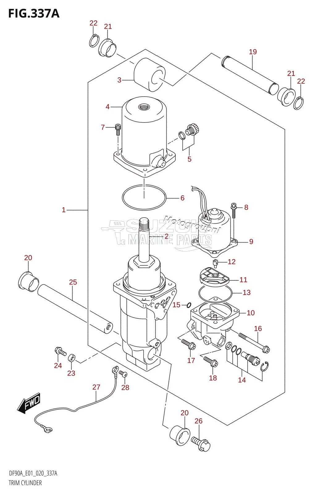 TRIM CYLINDER (DF70A,DF70ATH,DF80A,DF90A,DF90ATH)