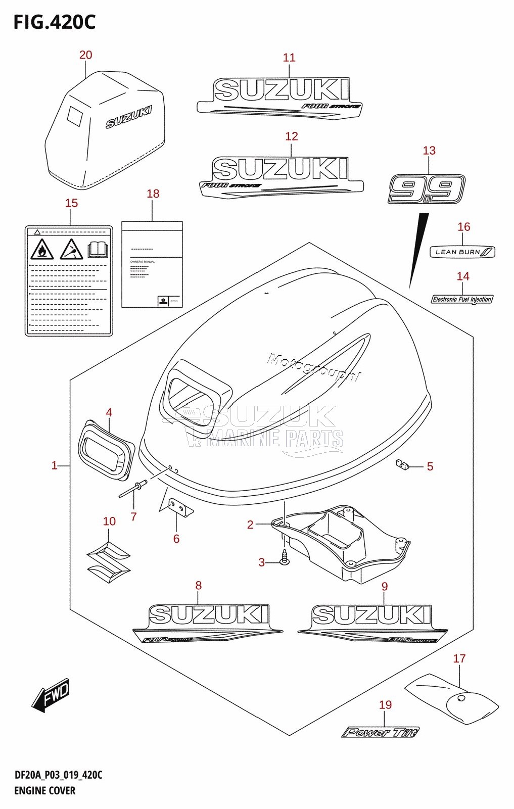 ENGINE COVER (DF9.9BT,DF9.9BTH)