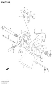 00992F-510001 (2005) 9.9hp P01-Gen. Export 1 (DF9.9K5  DF9.9RK5) DF9.9 drawing CLAMP BRACKET (K4)