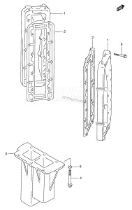 DT200 From 20001-030001 ()  2000 drawing EXHAUST COVER (MODEL:95~00)(*)