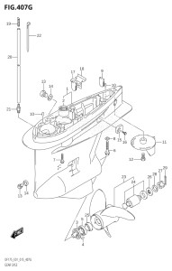 17502Z-510001 (2005) 175hp E01 E40-Gen. Export 1 - Costa Rica (DF175Z) DF175Z drawing GEAR CASE (DF150ZG:E01)