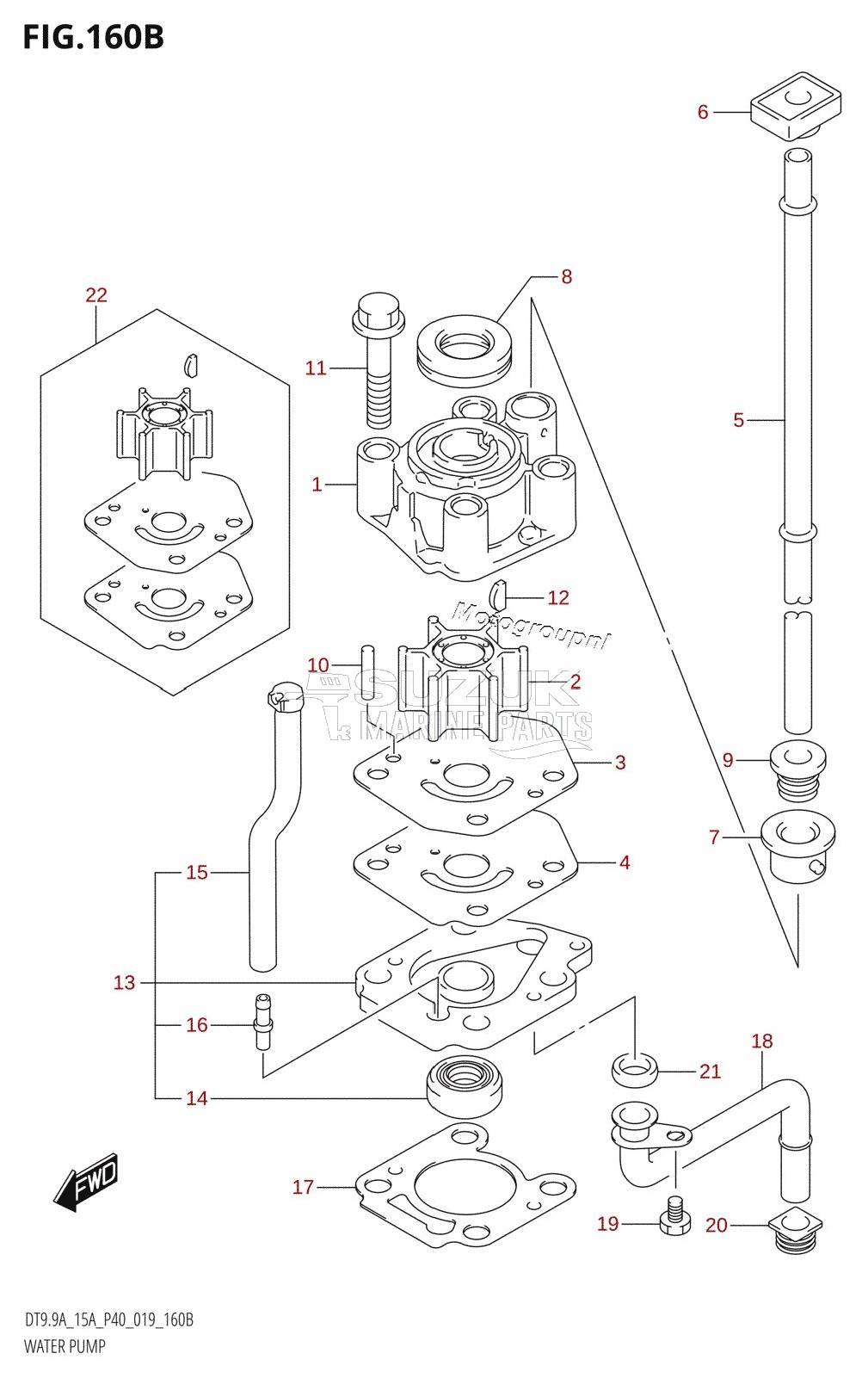 WATER PUMP (DT9.9AK:P40)