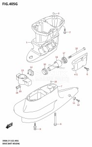 DF40A From 04004F-240001 (E34-Italy)  2022 drawing DRIVE SHAFT HOUSING (DF50AVTH:E01,(DF50AVT,DF60AVT):E03)