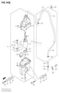 DF150ZG From 15002Z-410001 (E40)  2014 drawing FUEL VAPOR SEPARATOR (DF175T:E01)