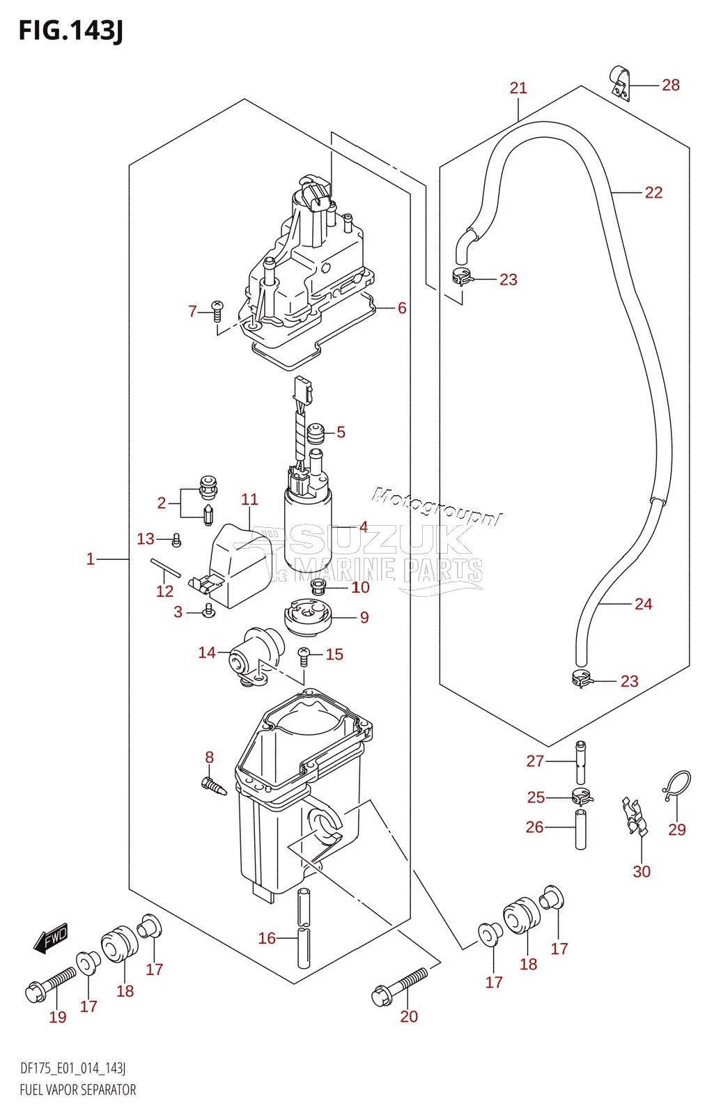 FUEL VAPOR SEPARATOR (DF175T:E01)