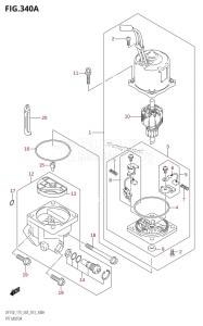 DF150Z From 15002Z-310001 (E03)  2013 drawing PTT MOTOR