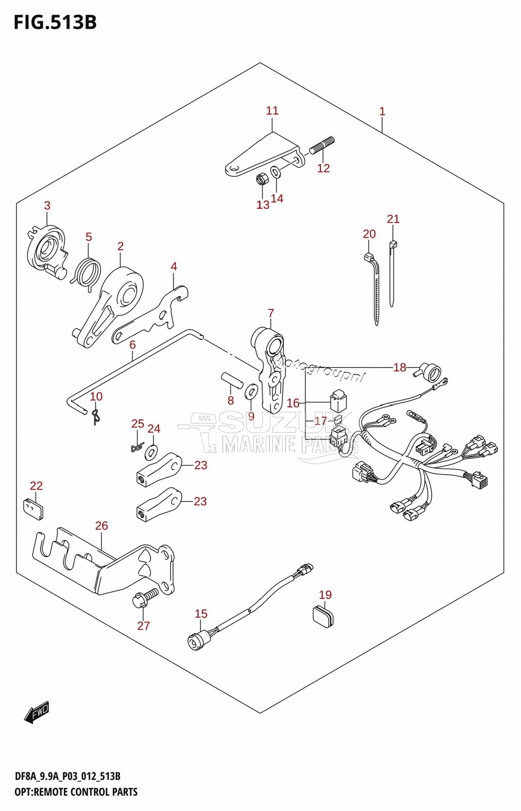 OPT:REMOTE CONTROL PARTS (DF9.9A:P03)