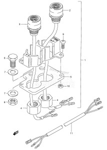 DT75MQ From 07501-351001 ()  1993 drawing OPT : TRIM SWITCH