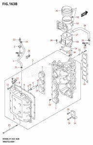 DF350A From 35001F-040001 (E01 E03  -)  2020 drawing THROTTLE BODY (022,023)