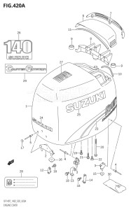 14001Z-421001 (2004) 140hp E03-USA (DF140ZK4) DF140Z drawing ENGINE COVER (K2)