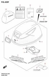 DF9.9B From 00995F-610001 (P03)  2016 drawing ENGINE COVER (DF15ATH:P03)