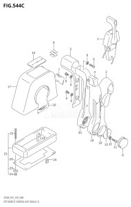 02002F-910001 (2019) 20hp P01-Gen. Export 1 (DF20AR  DF20AT  DF20ATH) DF20A drawing OPT:REMOTE CONTROL ASSY SINGLE (1) (DF20AR,DF20AT)