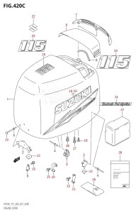 DF100 From 10002F-010001 (E03)  2010 drawing ENGINE COVER (DF115Z:E03)