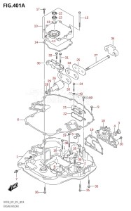 DF250Z From 25003Z-510001 (E40)  2015 drawing ENGINE HOLDER (DF200T:E01)