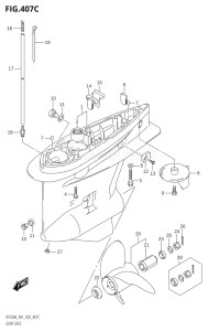 20003F-040001 (2020) 200hp E01 E40-Gen. Export 1 - Costa Rica (DF200AT) DF200A drawing GEAR CASE (DF175AT,DF150AT)