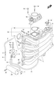 DF 150AP drawing Inlet Manifold/Throttle Body