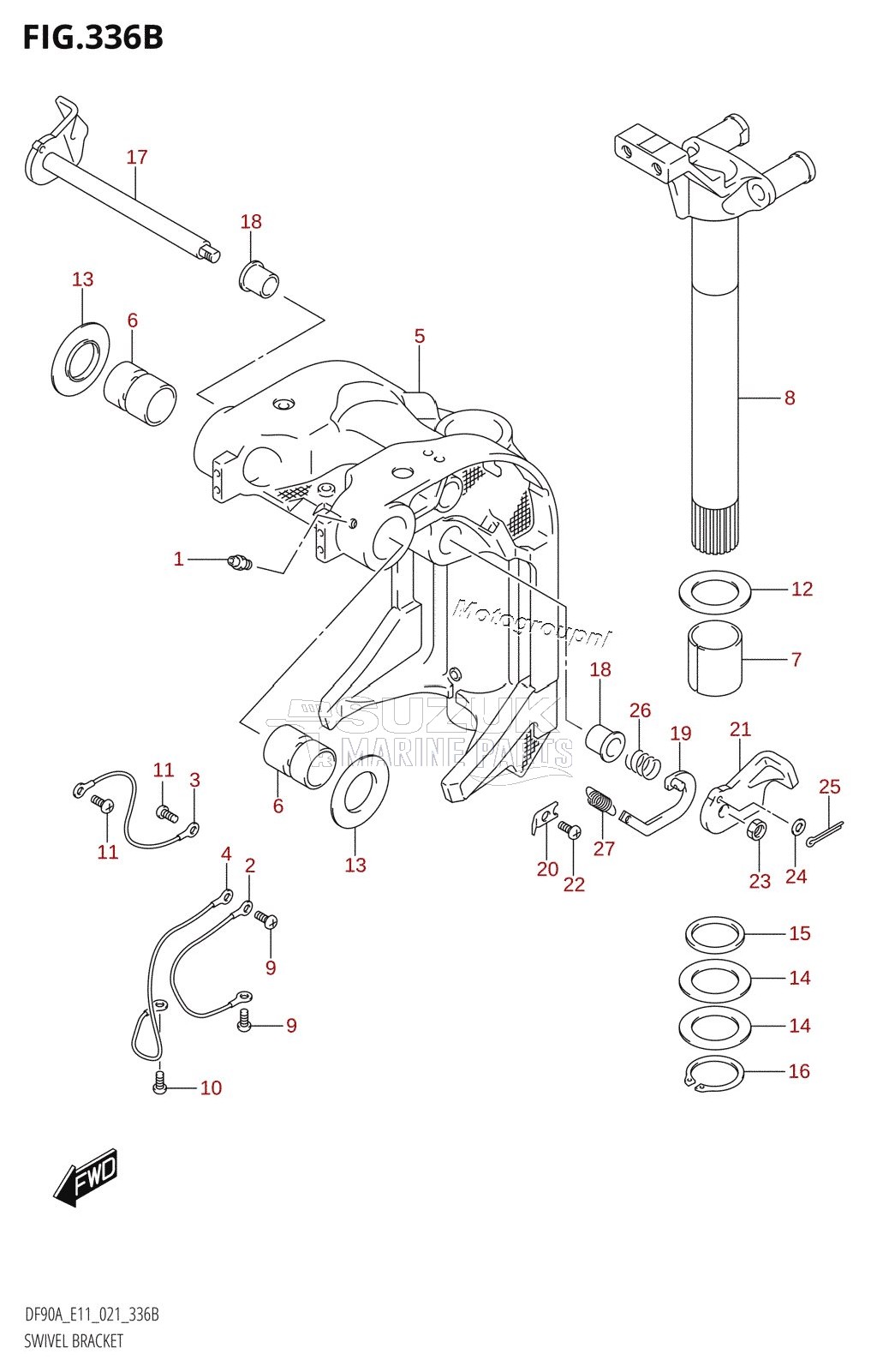 SWIVEL BRACKET (DF70ATH,DF90ATH)