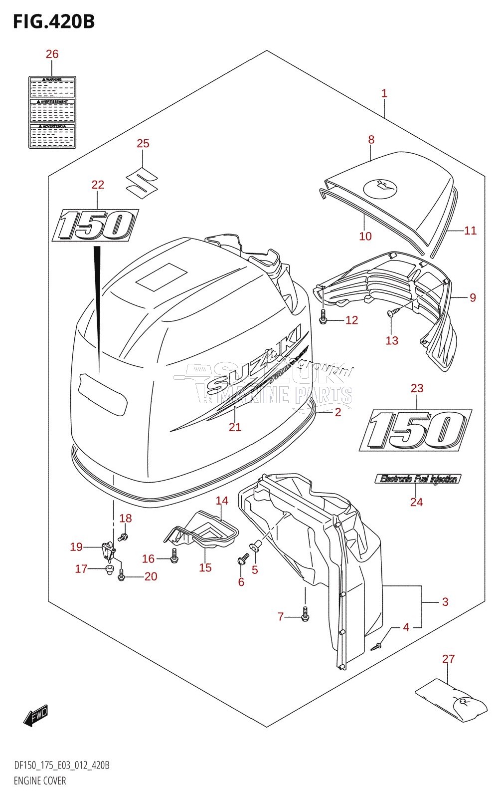 ENGINE COVER (DF150Z:E03)