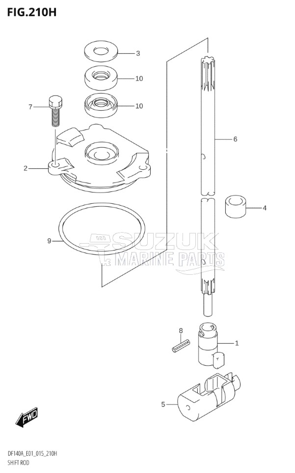 SHIFT ROD (DF140AZ:E01)