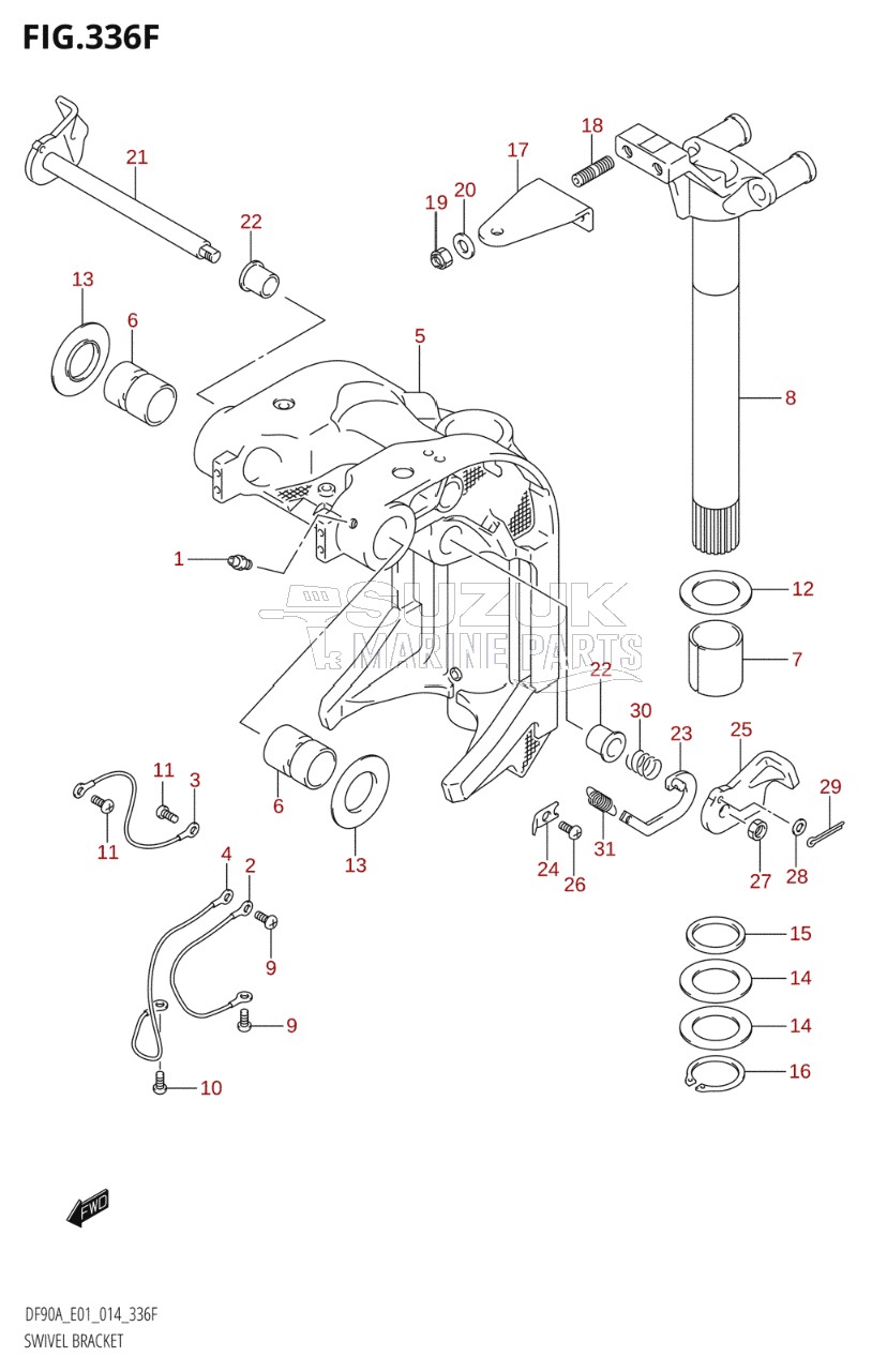 SWIVEL BRACKET (DF80A:E40)