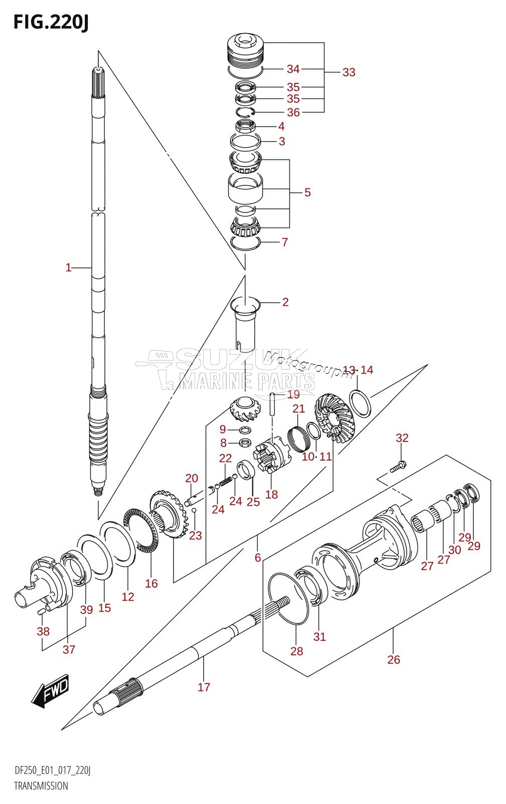 TRANSMISSION (DF250T:E01)