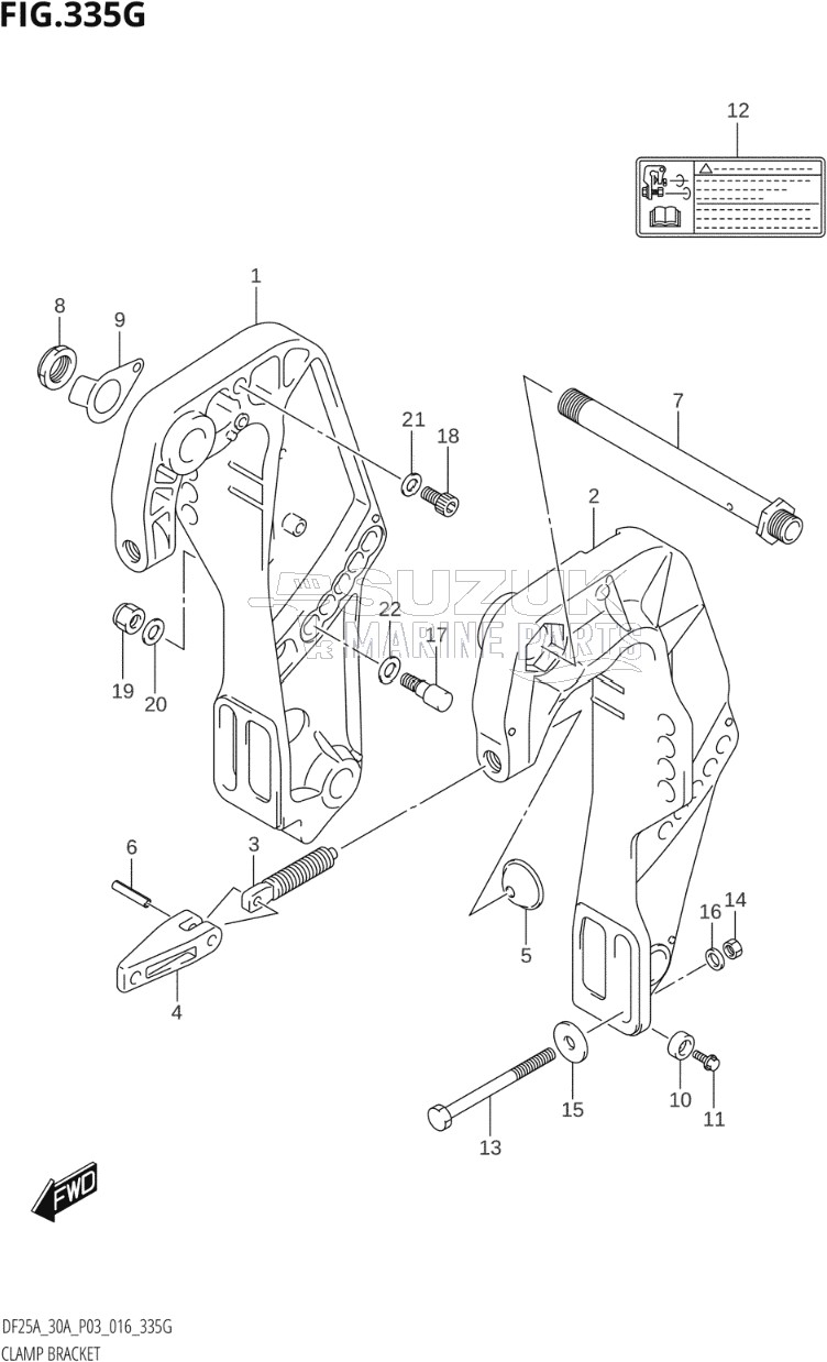 CLAMP BRACKET (DF30ATH:P03)