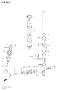 00801F-910001 (2019) 8hp P01-Gen. Export 1 (DF8A  DF8AR) DF8A drawing CAMSHAFT (DF9.9A:P01)