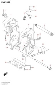 DF250Z From 25003Z-510001 (E01 E40)  2015 drawing CLAMP BRACKET (DF225T:E40:(X-TRANSOM,XX-TRANSOM))