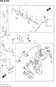 02504F-140001 (2021) 25hp P03-U.S.A (DF25A   DF25AT   DF25ATH   DT25K) DF25A drawing OPT:REMOTE CONTROL PARTS (DF25A)