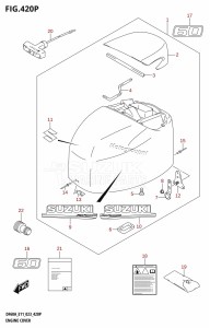 DF60A From 06002F-140001 (E01 E40 E11)  2021 drawing ENGINE COVER ((DF60A,DF60AQH,DF60ATH,DF60AVT,DF60AVTH):E40:020)