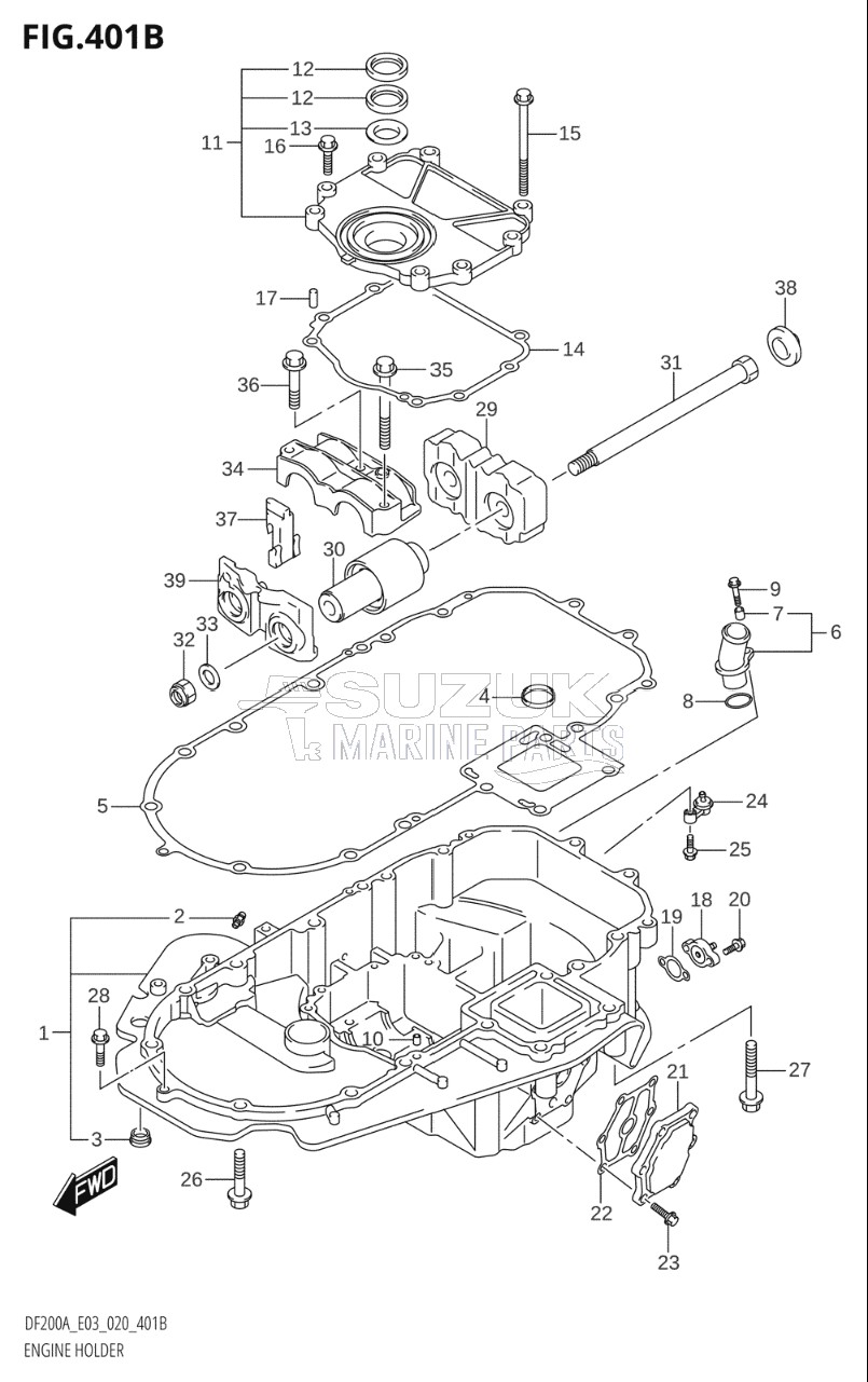 ENGINE HOLDER (DF150AT)