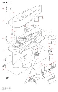 DF200 From 20002F-410001 (E01 E40)  2014 drawing GEAR CASE (DF200Z:E01)