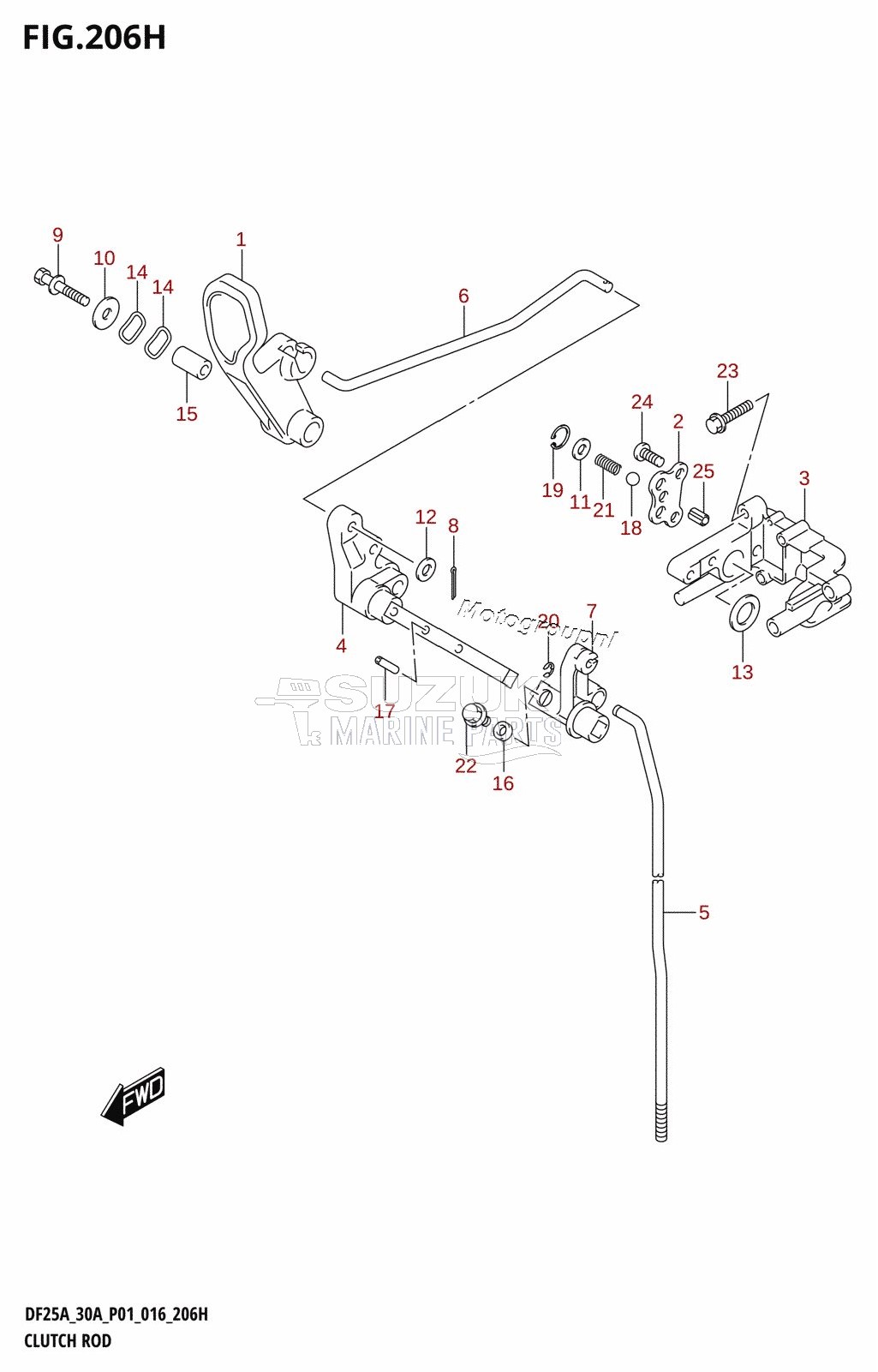 CLUTCH ROD (DF30ATH:P01)