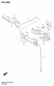 DF30A From 03003F-910001 (P01 P40)  2019 drawing CLUTCH ROD (DF25A,DF25ATH,DF30A,DF30ATH)