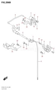 DF20A From 02002F-410001 (P01)  2014 drawing CLUTCH ROD (DF9.9BR:P01)