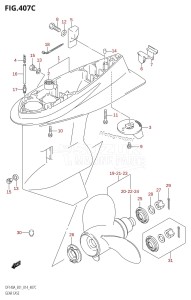 DF115A From 11503F-410001 (E01 E40)  2014 drawing GEAR CASE (DF115AT:E01)